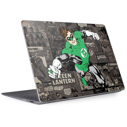 DC Comics Green Lantern Vintage Action Pose Pattern Surface Laptop 2 Skin